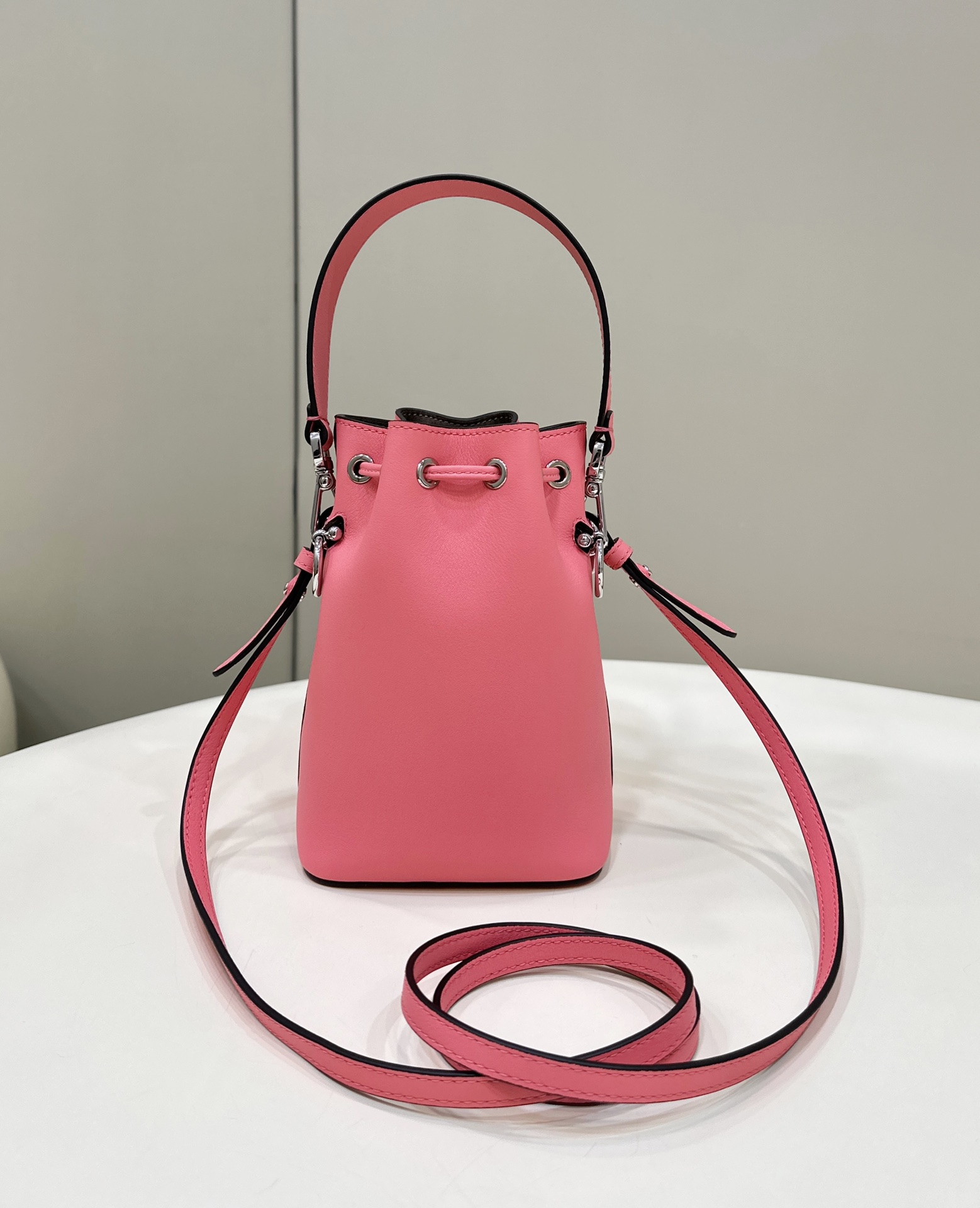 Fendi Mini Mon Tresor Leather Shoulder Bag Pink